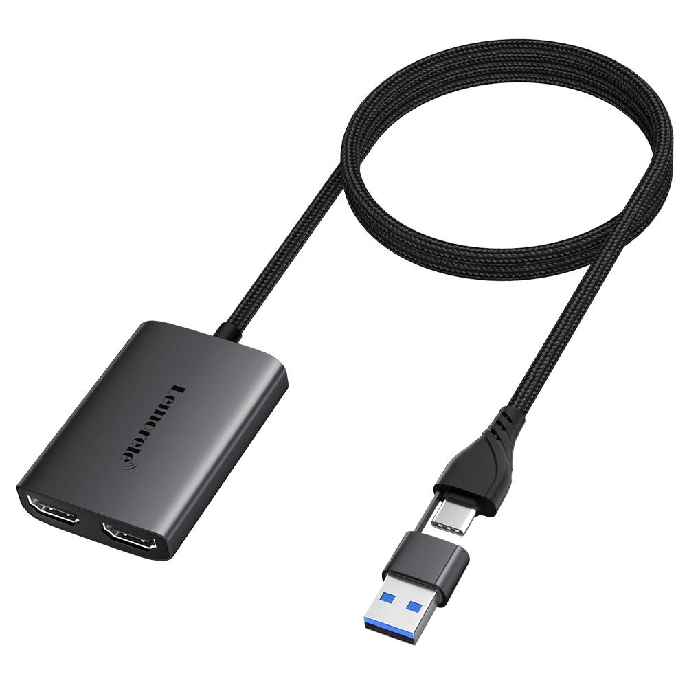 Desk Setup Usb Hub - Lemorele Dual HDMI-адаптер 4K Type C