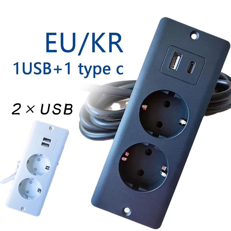 Desk Setup Usb Hub - EU KR Настольные встраиваемые розетки 2