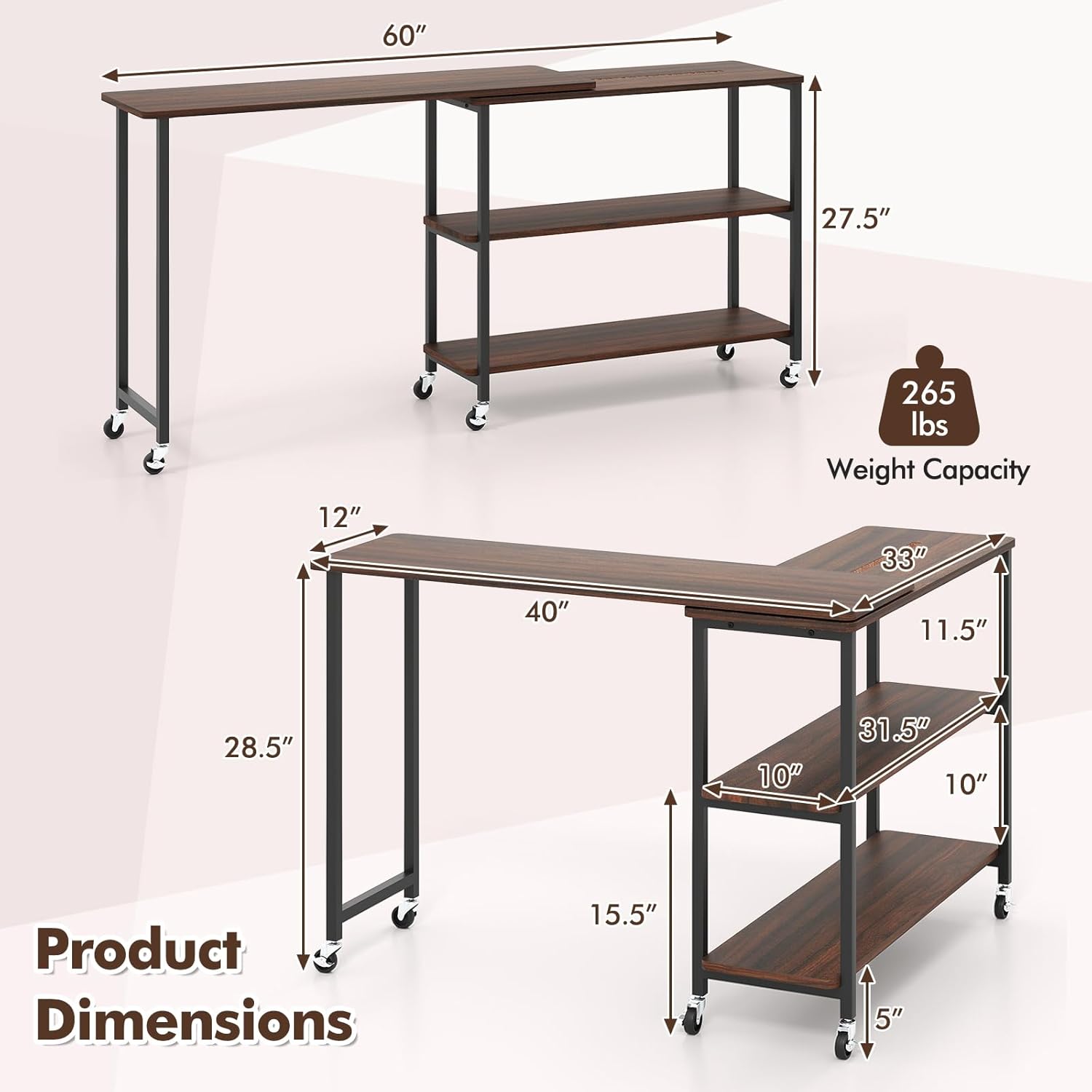 360 °   Поворотный приставной  – обзор и цена Desk Setup Maker