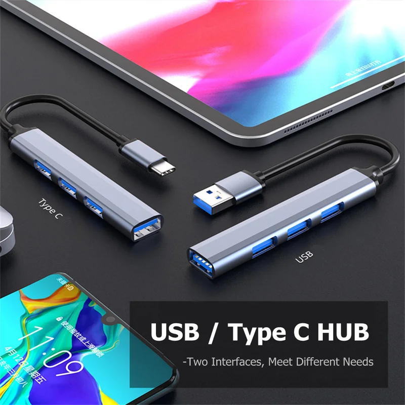 4-портовый концентратор USB-C  – обзор и цена Desk Setup Usb Hub