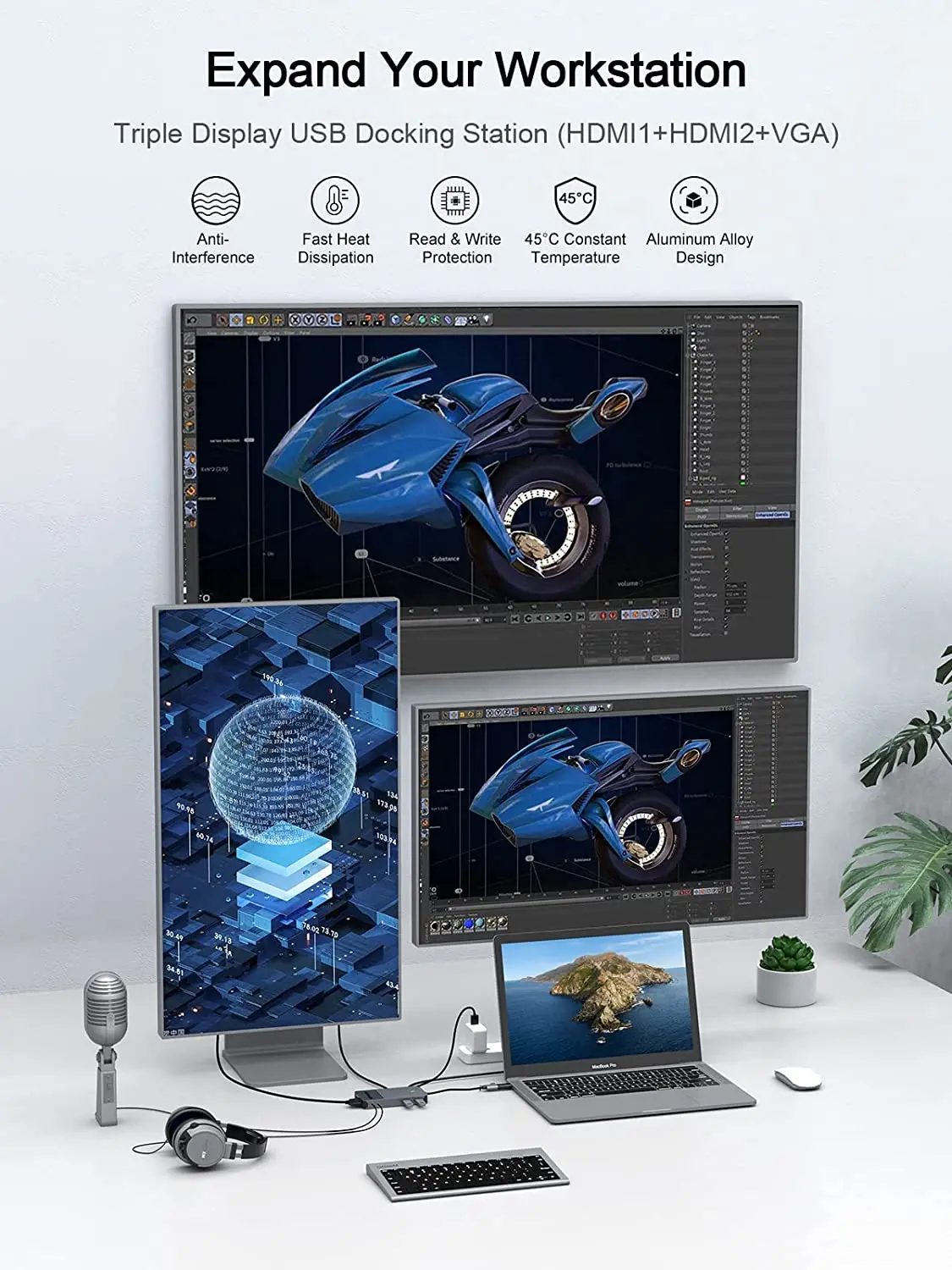 Док-станция QGeeM USB 3.0, USB – обзор и цена Desk Setup Usb Hub