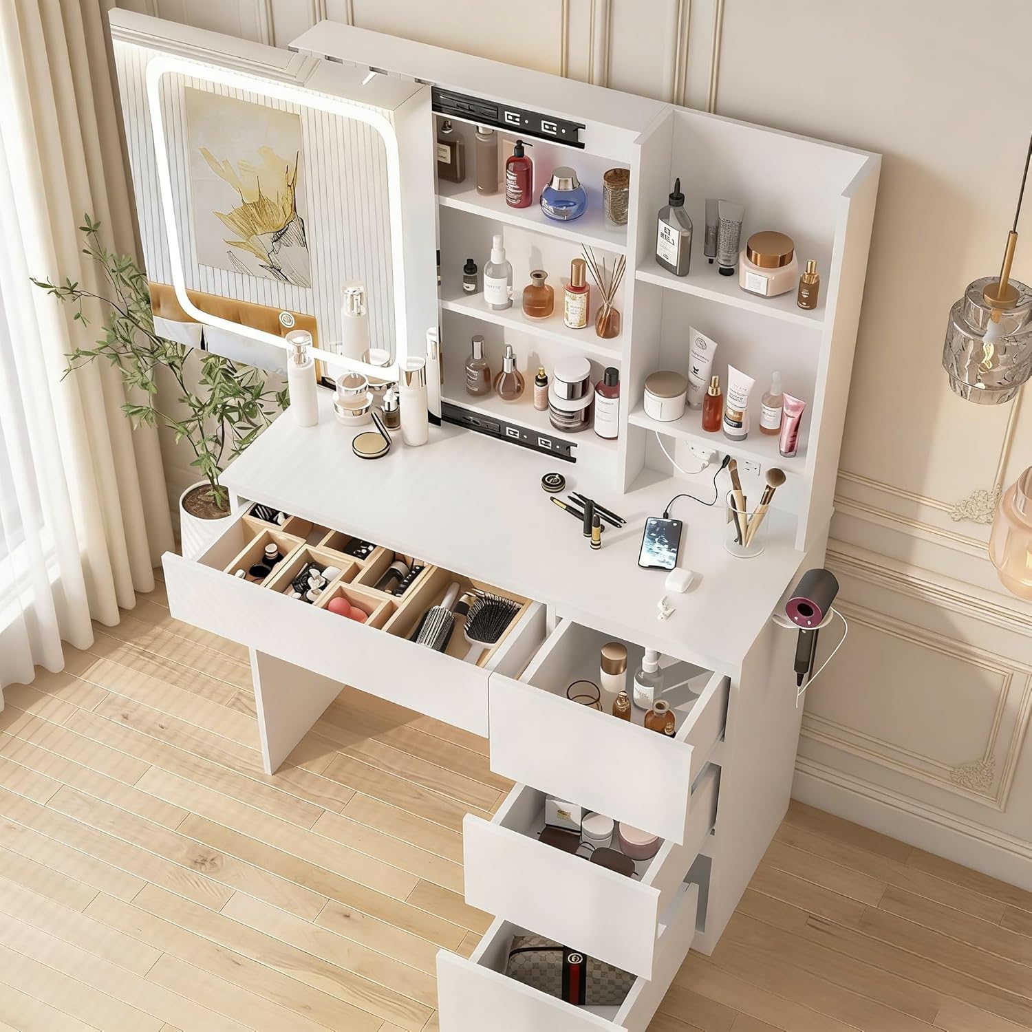 Туалетный столик i*-Make Up с  – обзор и цена Desk Setup Charging Station